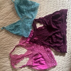 Jessica Simpson bralettes. Set of three